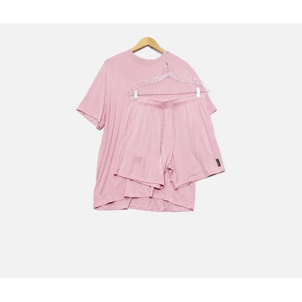 Comfrt Cloud Lounge Set Size XL Bubblegum Pink Elastic Waist Drawstring Cozy